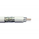 Coaxial cable RG6 Cu, 75ohm, white, 100m, Wave Cables