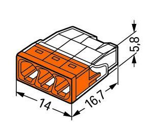 Wago klema 2273-203 3×0,5-2,5mm²