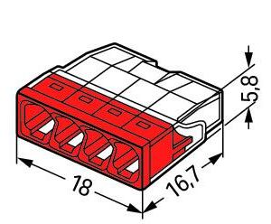 Wago klema 2273-204 4×0,5-2,5mm²