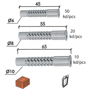 Tipl za blok gužvajući set FI6+FI8+FI10 (50+20+10KOM)