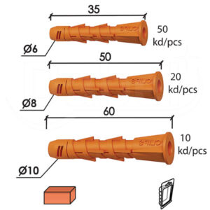 Tipl za ciglu gužvajući set FI6+FI8+FI10 (50+20+10KOM)