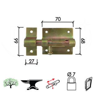 Reza za katanac 70X68/27X66/FI7mm