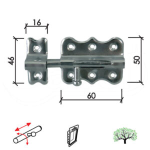 Reza za vrata 60X50/16X46mm